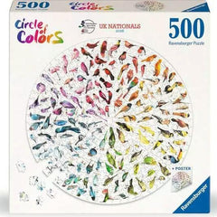 Ravensburger Bird Colour Wheel, Circles of Colour Circular Jigsaw Puzzle (500 Pieces)