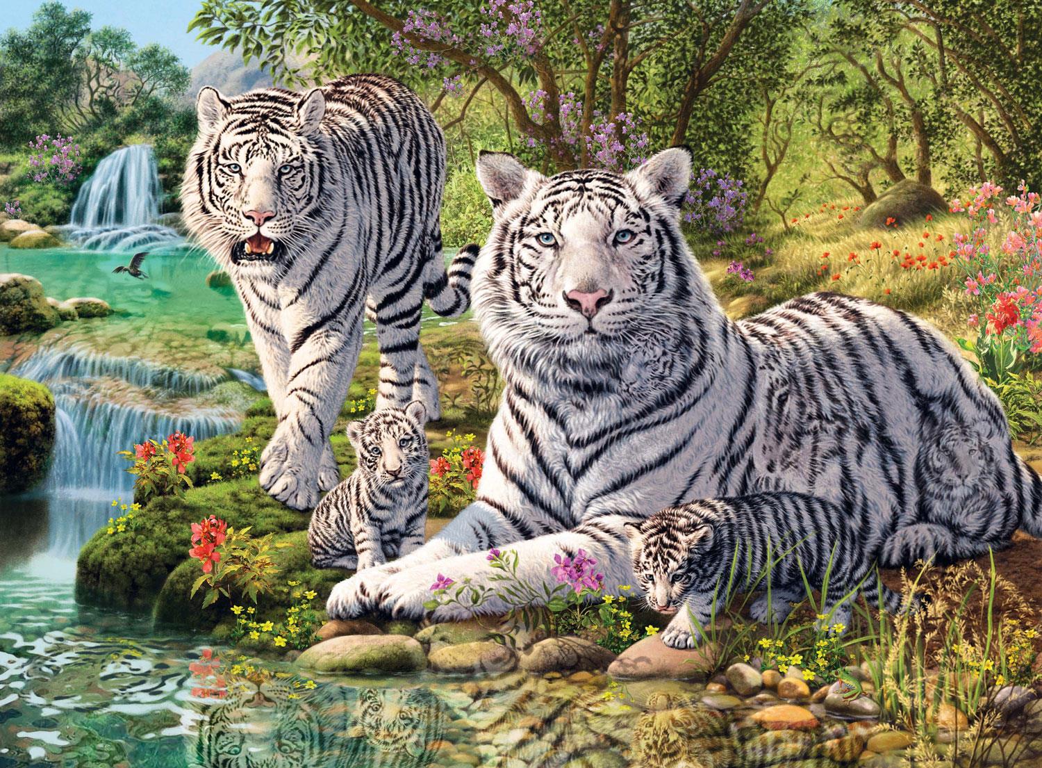 Ravensburger White Tigers Jigsaw Puzzle (500 Pieces)