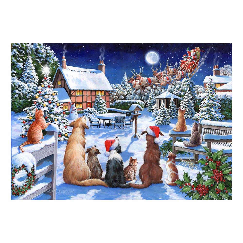 House of Puzzles No.19 Santa Paws BIG Jigsaw Puzzle (500 XL Pieces) - DAMAGED PUZZLES