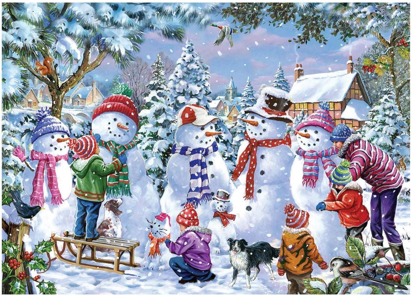 House of Puzzles Seven Silly Snowmen Jigsaw Puzzle (1000 Pieces)