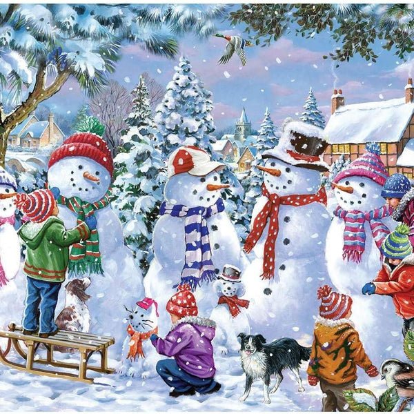 House of Puzzles Seven Silly Snowmen Jigsaw Puzzle (1000 Pieces)