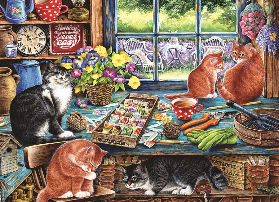 Cobble Hill Cats Retreat Jigsaw Puzzle (1000 Pieces)