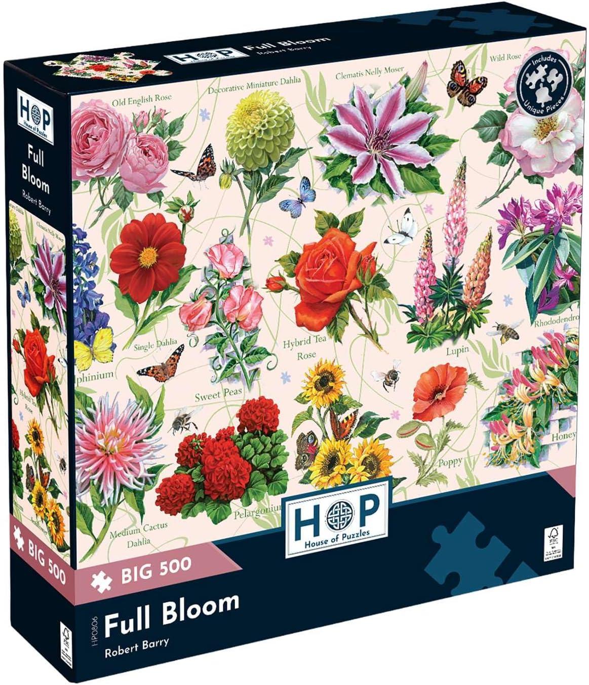 House of Puzzles Full Bloom BIG Jigsaw Puzzle (500 XL Pieces)
