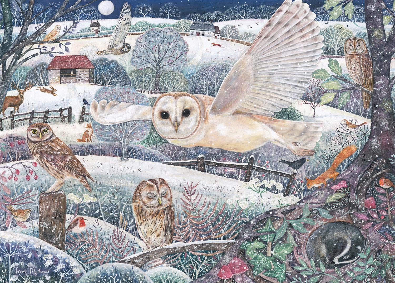 Otter House Owl Flight Jigsaw Puzzle (1000 Pieces)