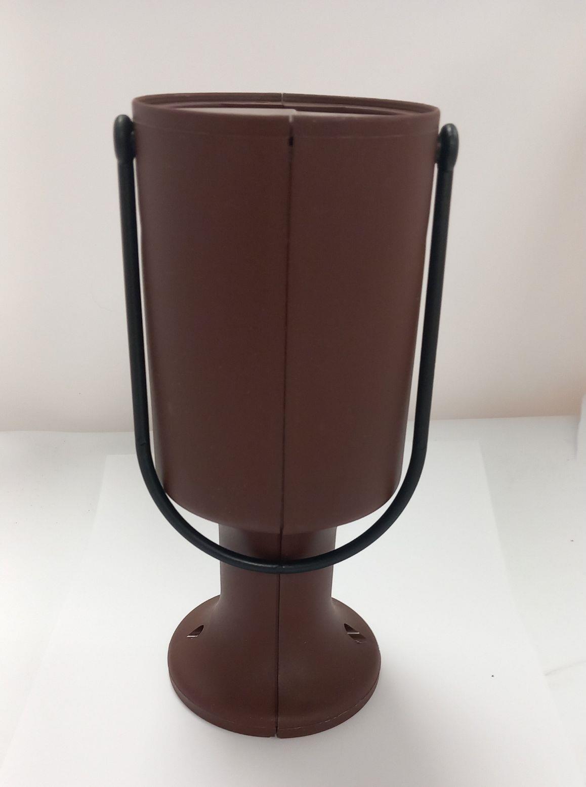 Round Charity Money Collection Box - Brown - CLEARANCE