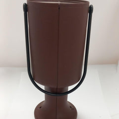 Round Charity Money Collection Box - Brown - CLEARANCE