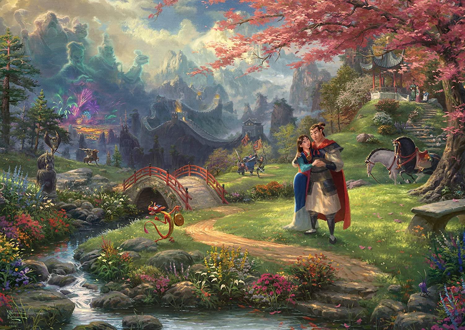 Schmidt Thomas Kinkade: Disney Mulan Blossoms of Love Jigsaw Puzzle (1000 Pieces)