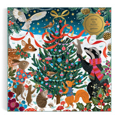 Galison Woodland Merrymakers, Victoria Ball Foil Jigsaw Puzzle (500 Pieces)