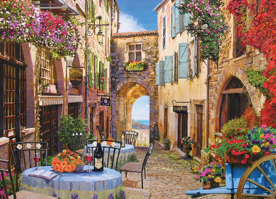 Cobble Hill French Village Jigsaw Puzzle (1000 Pieces)