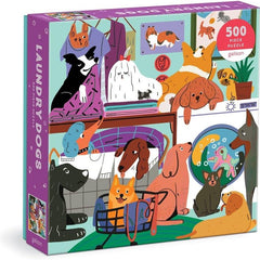 Galison Laundry Dogs Jigsaw Puzzle (500 Pieces)