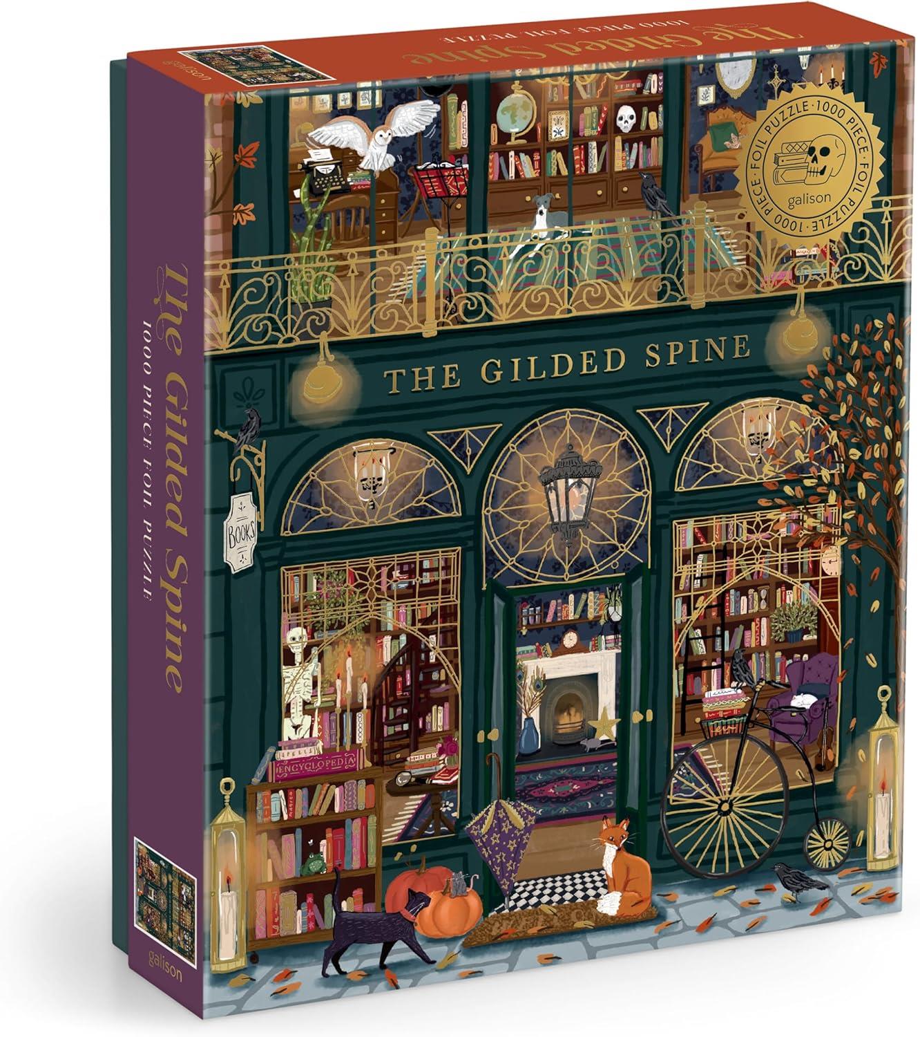 Galison The Gilded Spine Foil Jigsaw Puzzle (1000 Pieces)