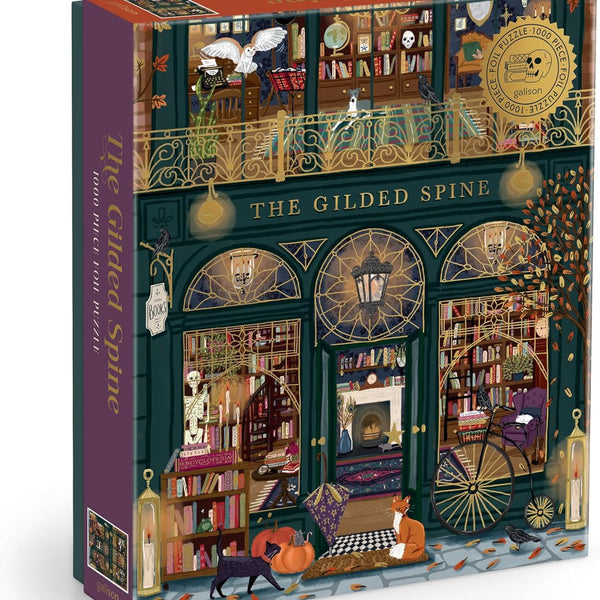 Galison The Gilded Spine Foil Jigsaw Puzzle (1000 Pieces)