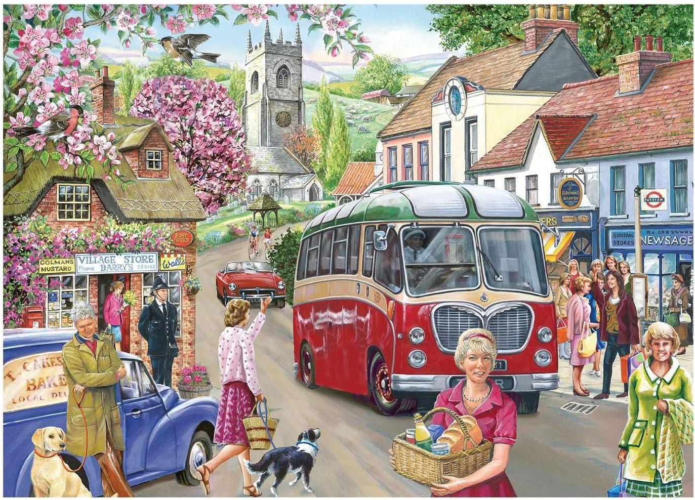 House of Puzzles Here Comes the Bus Jigsaw Puzzle (500 Pieces)