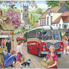 House of Puzzles Here Comes the Bus Jigsaw Puzzle (500 Pieces)