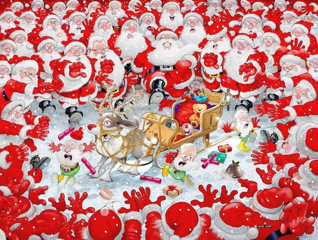 Christmas Scramble, Mike Jupp Jigsaw Puzzle (1000 Pieces) DAMAGED BOX