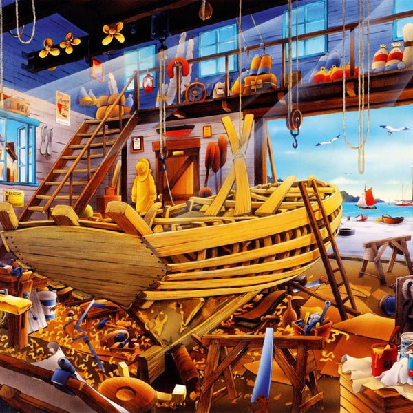 Bluebird Boat Yard Jigsaw Puzzle (1000 Pieces)