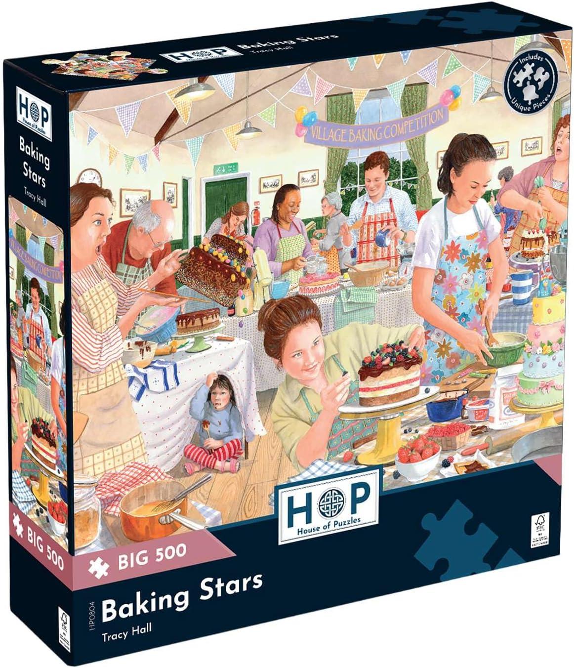 House of Puzzles Baking Stars BIG Jigsaw Puzzle (500 XL Pieces)