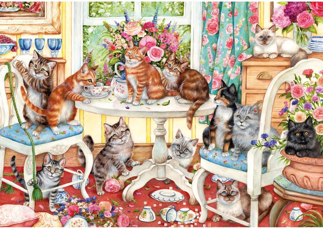 Gibsons Tails from the Tea Party Jigsaw Puzzle (500 Pieces)