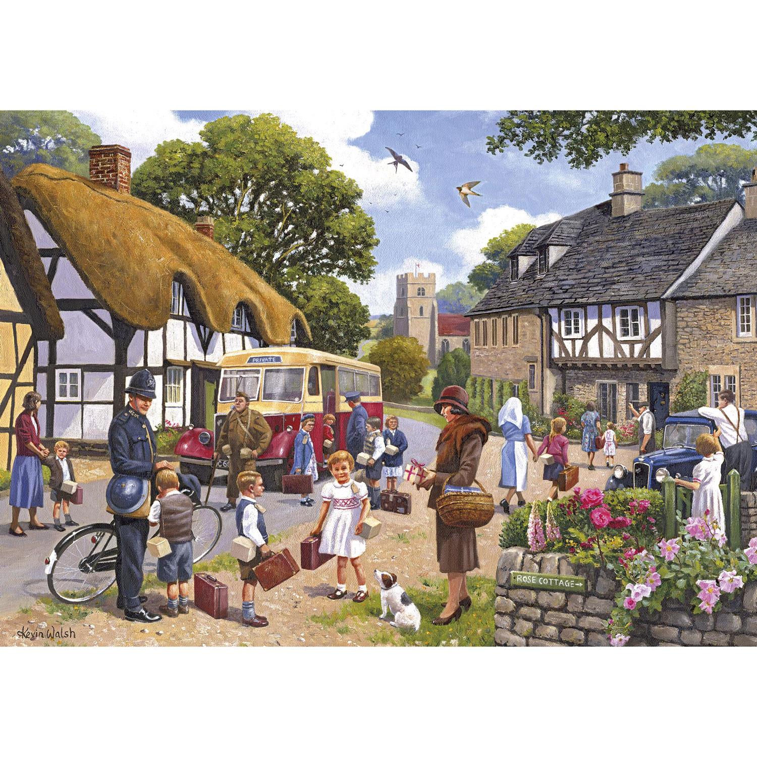 Gibsons The Evacuees Jigsaw Puzzle (4 x 500 Pieces) - DAMAGED