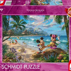 Schmidt Kinkade Disney Minnie & Mickey in Hawaii Jigsaw Puzzle (1000 Pieces)
