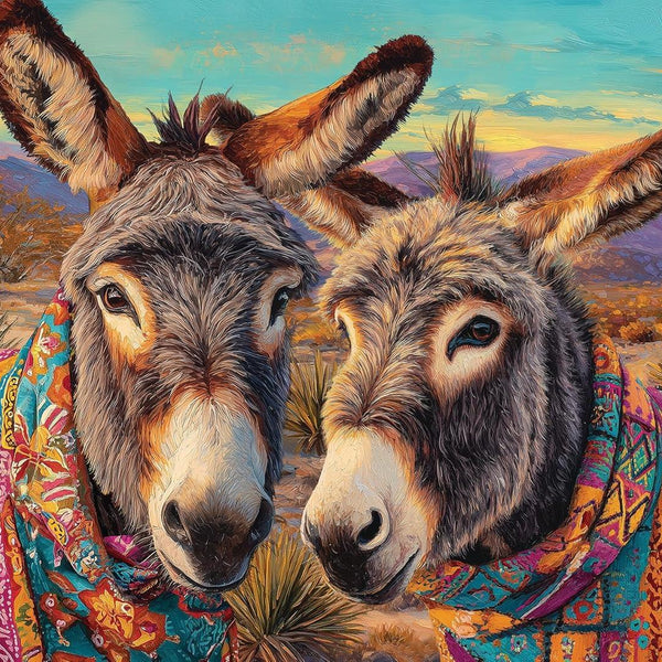 Cobble Hill Dos Burros (Donkeys) Jigsaw Puzzle (500 XL Pieces)