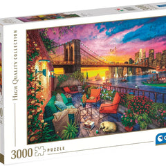 Clementoni Manhattan Balcony Sunset Jigsaw Puzzle (3000 Pieces)