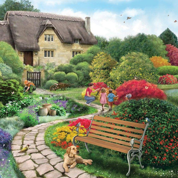 Falcon Deluxe Cottage Gardens Jigsaw Puzzle (1000 Pieces)