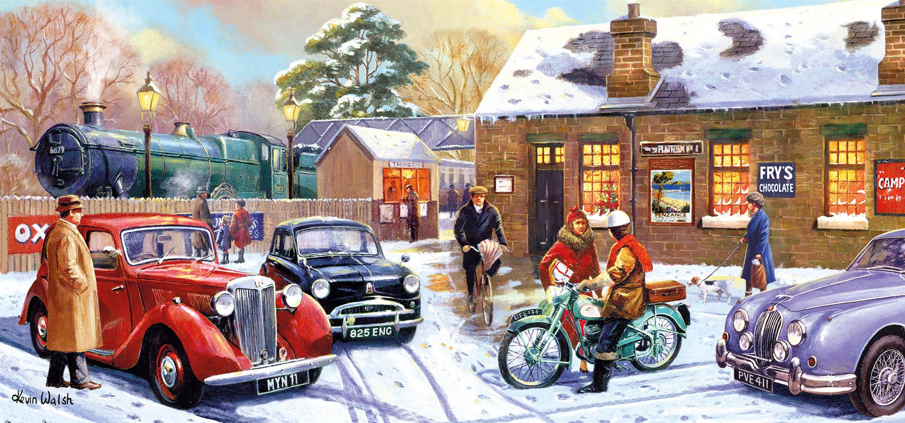 Gibsons Christmas Eve at the Station Jigsaw Puzzle (636 Pieces)