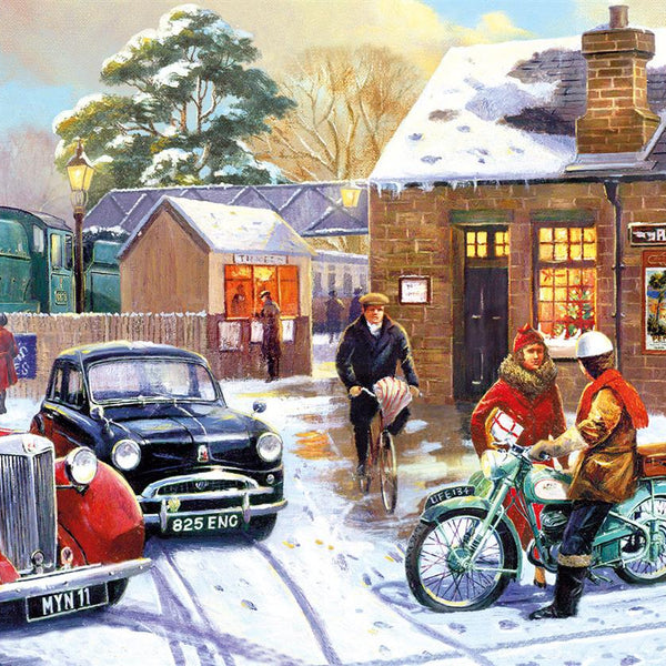 Gibsons Christmas Eve at the Station Jigsaw Puzzle (636 Pieces)