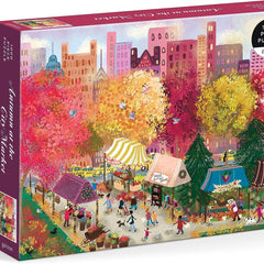 Galison Autumn at the City Market, Joy Laforme Jigsaw Puzzle (1000 Pieces) - DAMAGED BOX