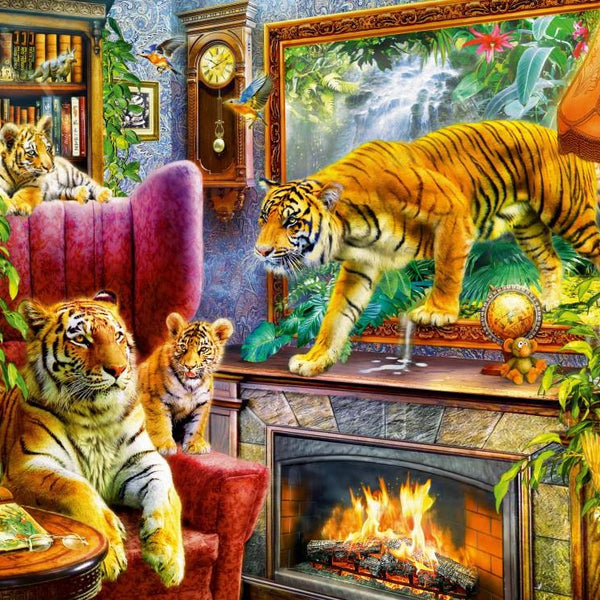 Bluebird Tigers Coming to Life Jigsaw Puzzle (1000 Pieces)