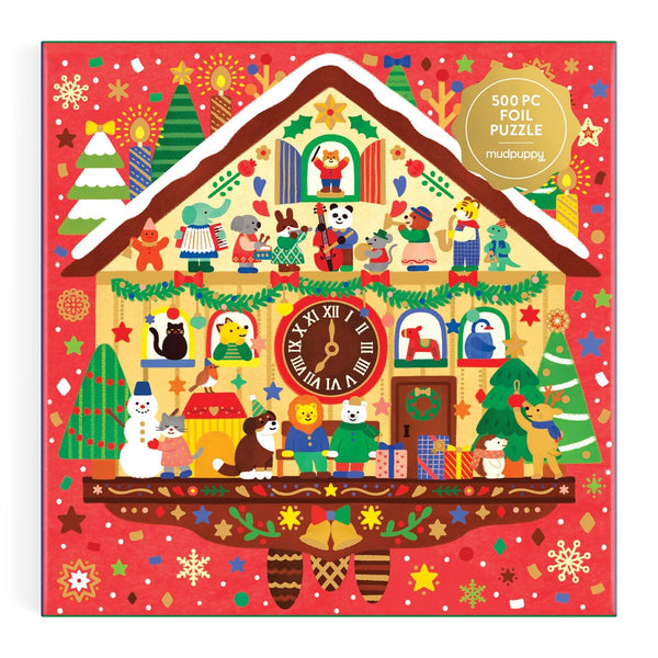 Galison Christmas Time Foil Jigsaw Puzzle (500 Pieces)