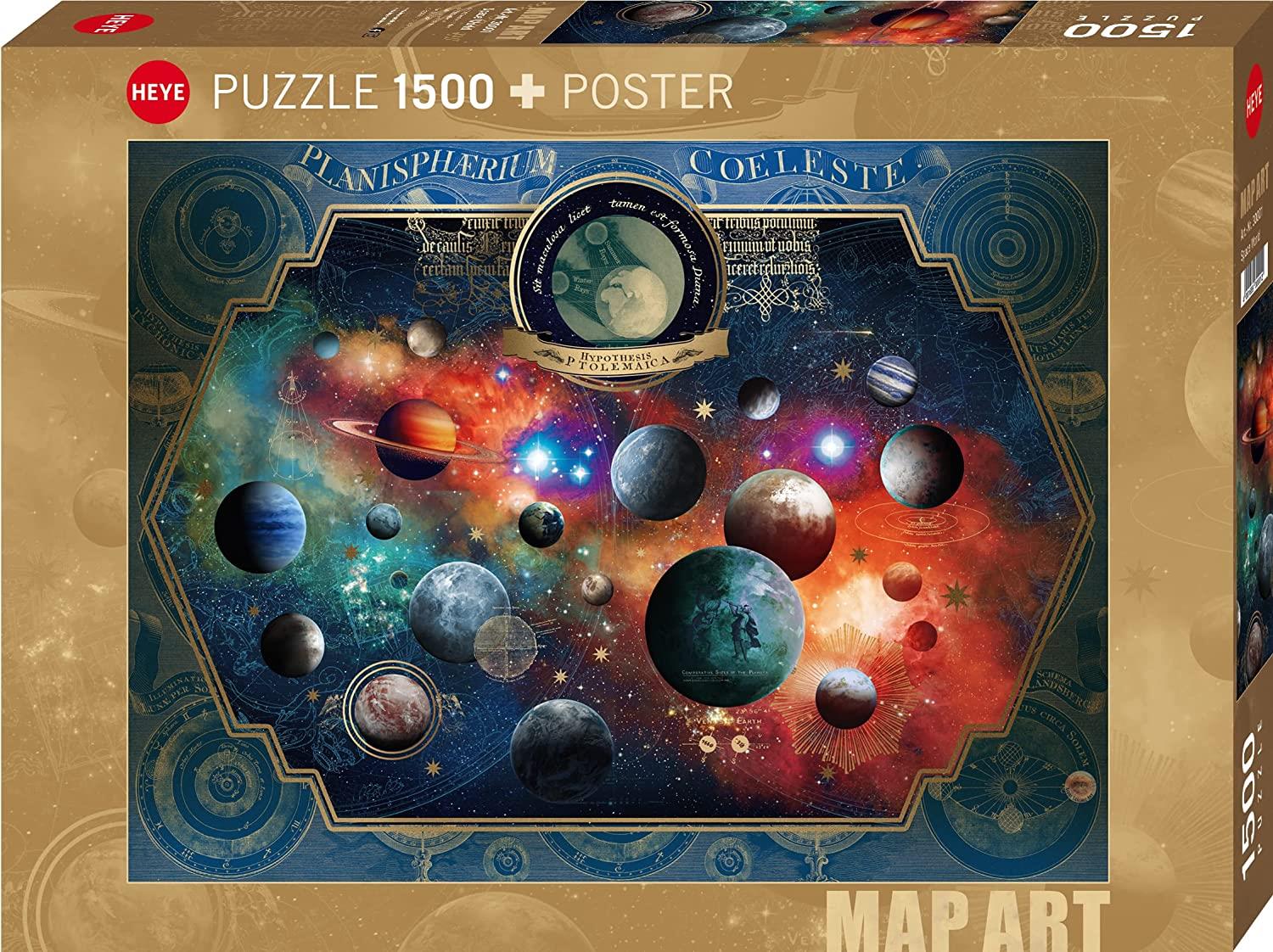 Heye Space World, Map Art Jigsaw Puzzle (1500 Pieces)