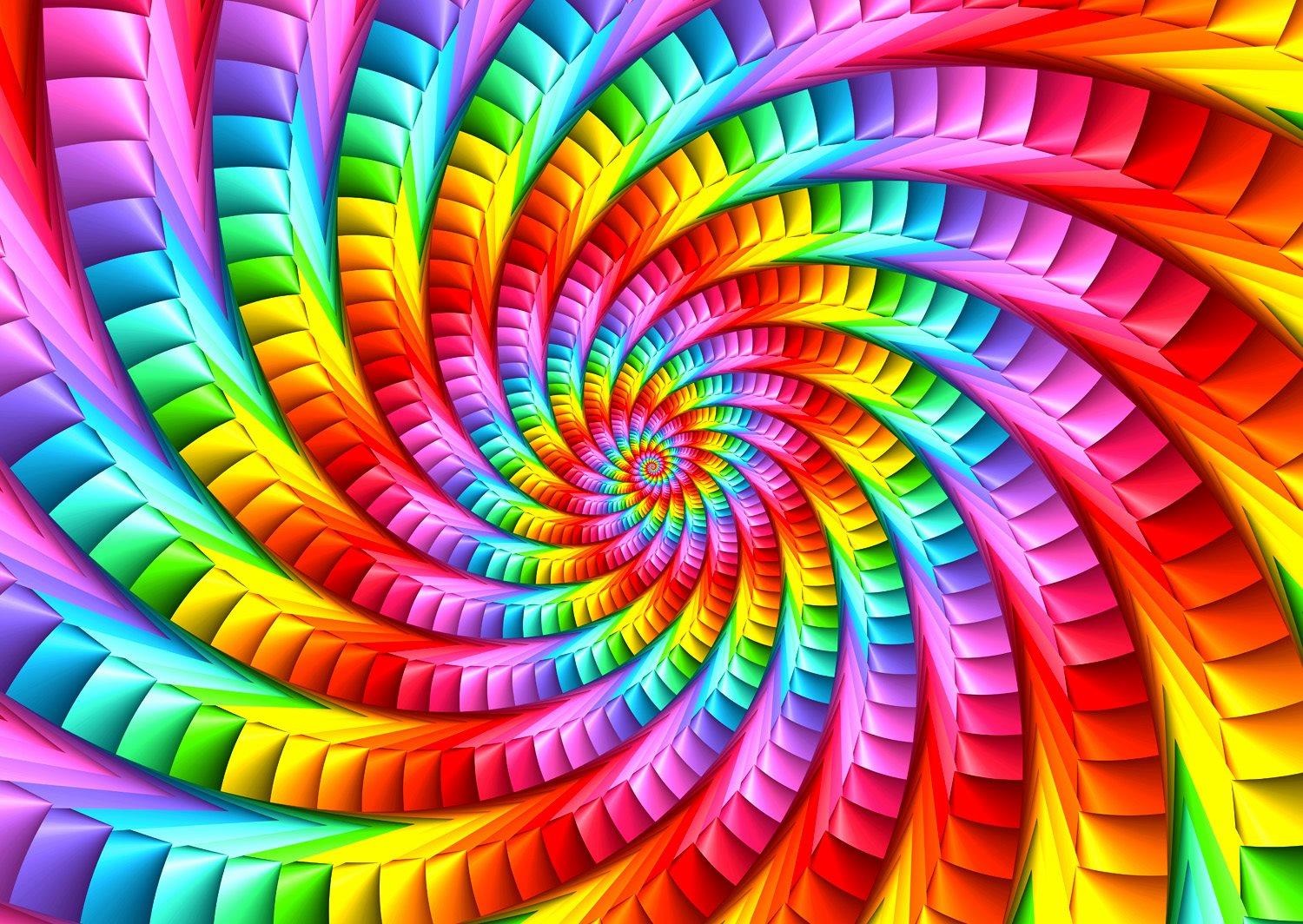 Enjoy Psychedelic Rainbow Spiral Jigsaw Puzzle (1000 Pieces)