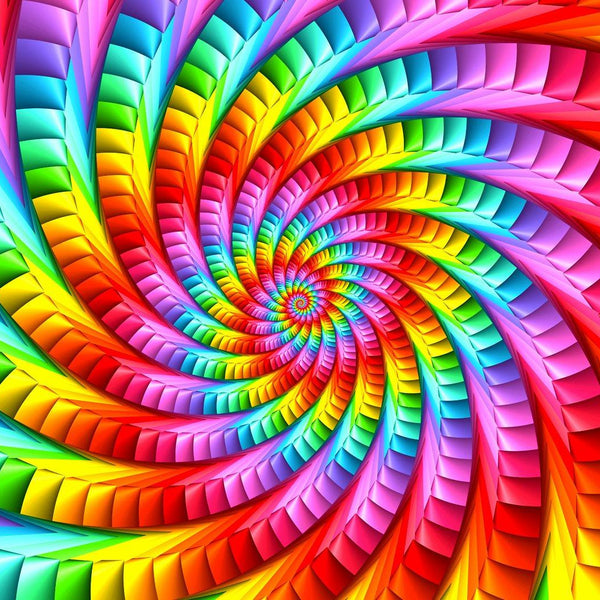 Enjoy Psychedelic Rainbow Spiral Jigsaw Puzzle (1000 Pieces)