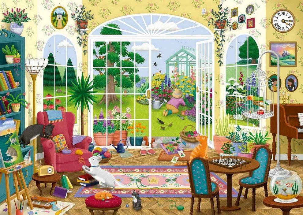 Ravensburger Summer Garden Parlour Jigsaw Puzzle (1000 Pieces)