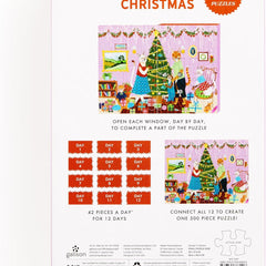 Galison Meowy Christmas Countdown 12 Days of Puzzles (500 Pieces)
