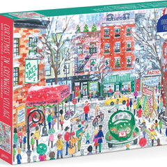 Galison Michael Storrings Christmas in Greenwich Village Jigsaw Puzzle (1000 Pieces)