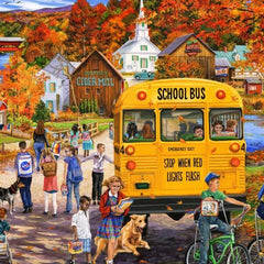 Bluebird The School Bus Jigsaw Puzzle (1000 Pieces)