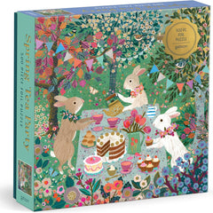 Galison Spring Tea Party Foil Jigsaw Puzzle (500 Pieces)