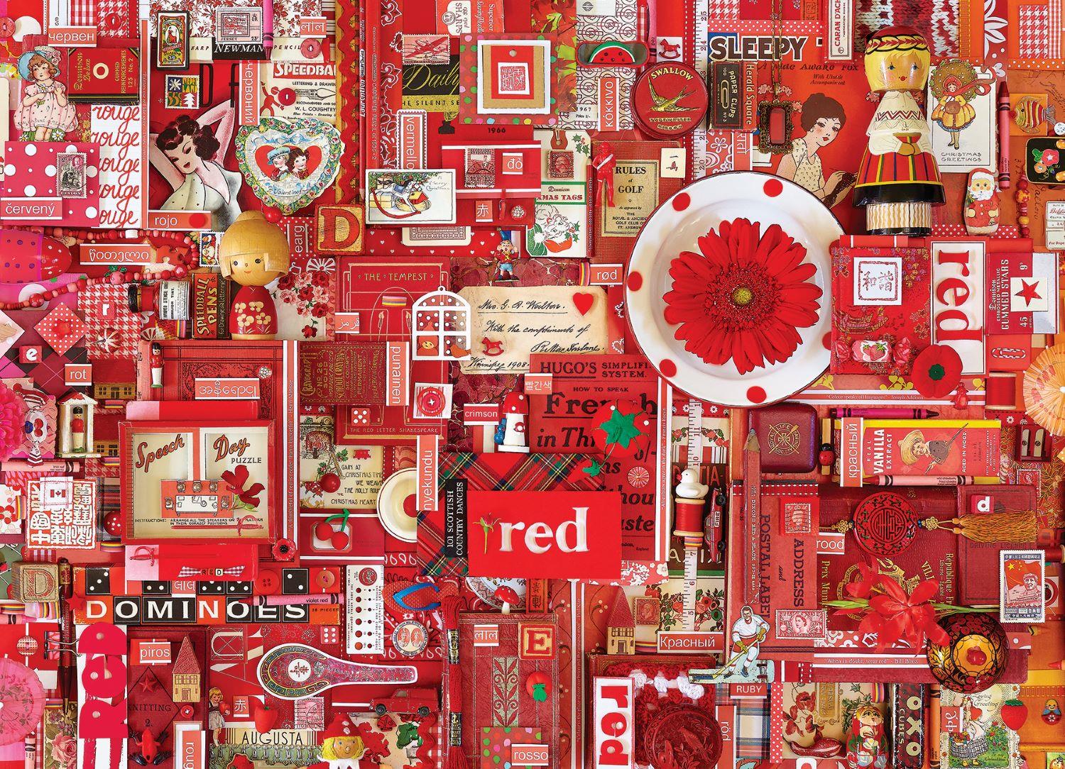 Cobble Hill Red Jigsaw Puzzle (1000 Pieces)