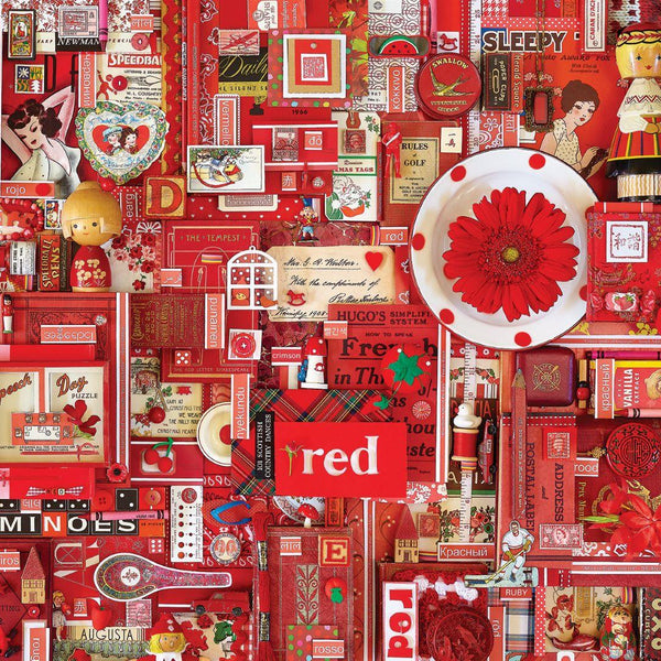 Cobble Hill Red Jigsaw Puzzle (1000 Pieces)
