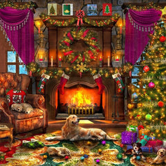 Bluebird Cosy Christmas Room Jigsaw Puzzle (2000 Pieces)