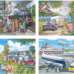 House of Puzzles Going Places Jigsaw Puzzles (4 x 500 Pieces)