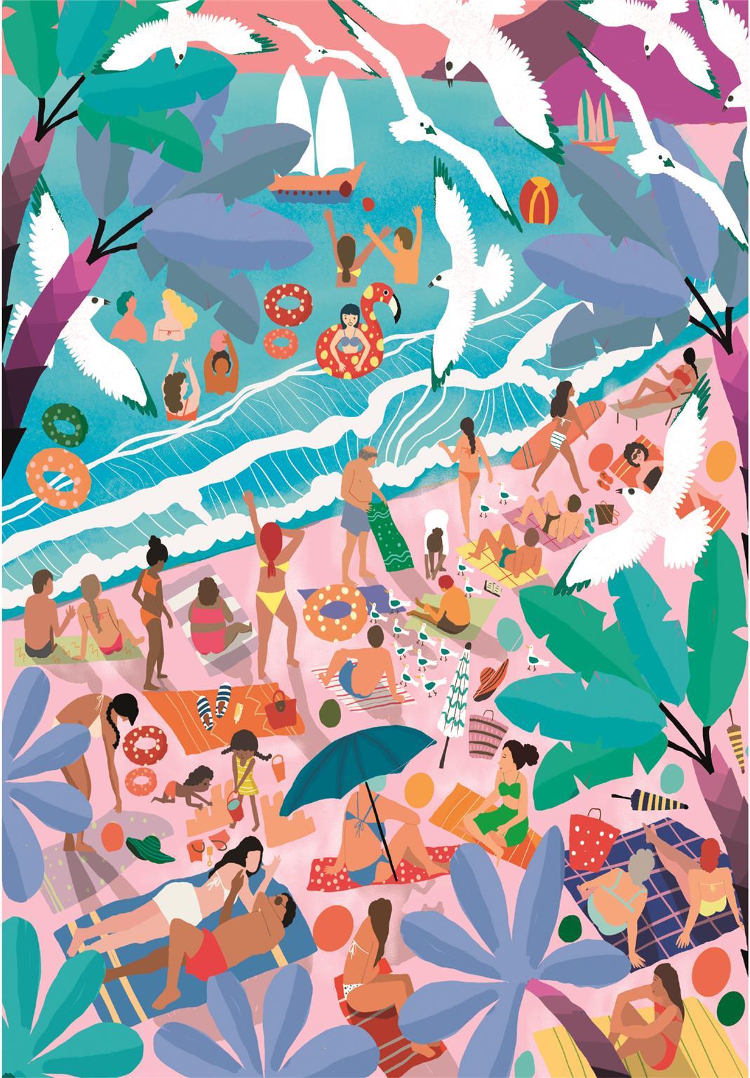 Clementoni Sunday At The Beach Jigsaw Puzzle (1000 Pieces)