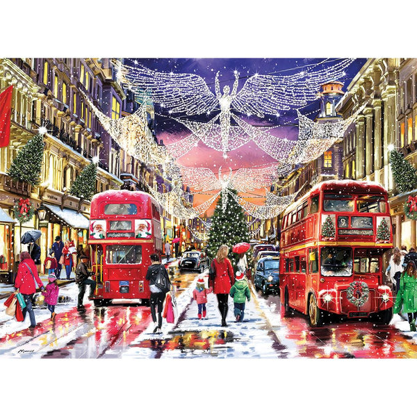 Gibsons Regent Street at Christmas Jigsaw Puzzle (500 XL Extra Large Pieces)