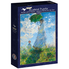 Bluebird Art Monet Woman with a Parasol - Madame Monet and Her Son Jigsaw Puzzle (1000 Pieces)