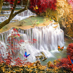 Grafika Deep Forest Waterfall Jigsaw Puzzle (500 Pieces)