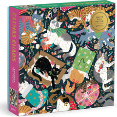 Galison Catmas Chaos Foil Jigsaw Puzzle (500 Pieces)