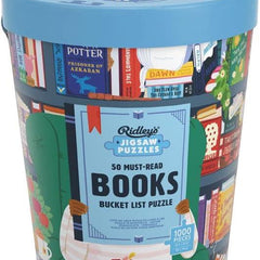 Ridley's 50 Must-Read Books of the World Bucket List  Jigsaw Puzzle (1000 Pieces)